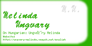 melinda ungvary business card